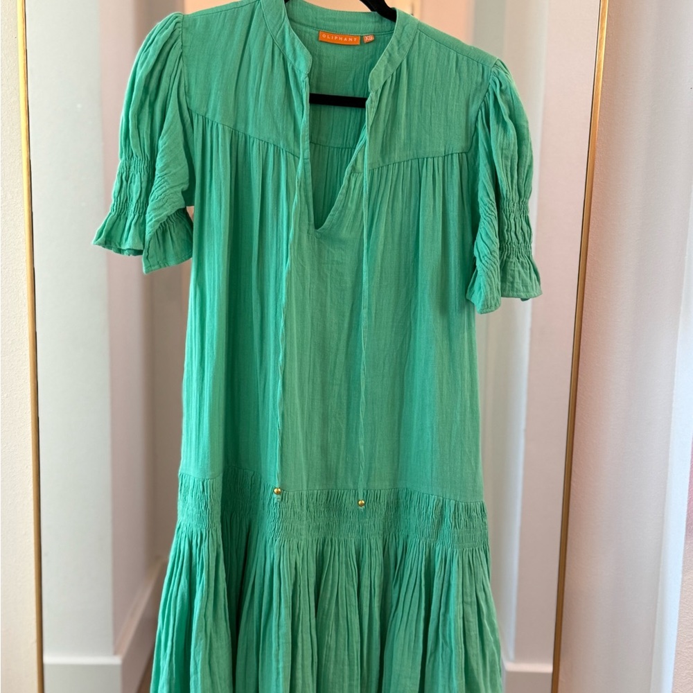 Oliphant Teal Midi Dress